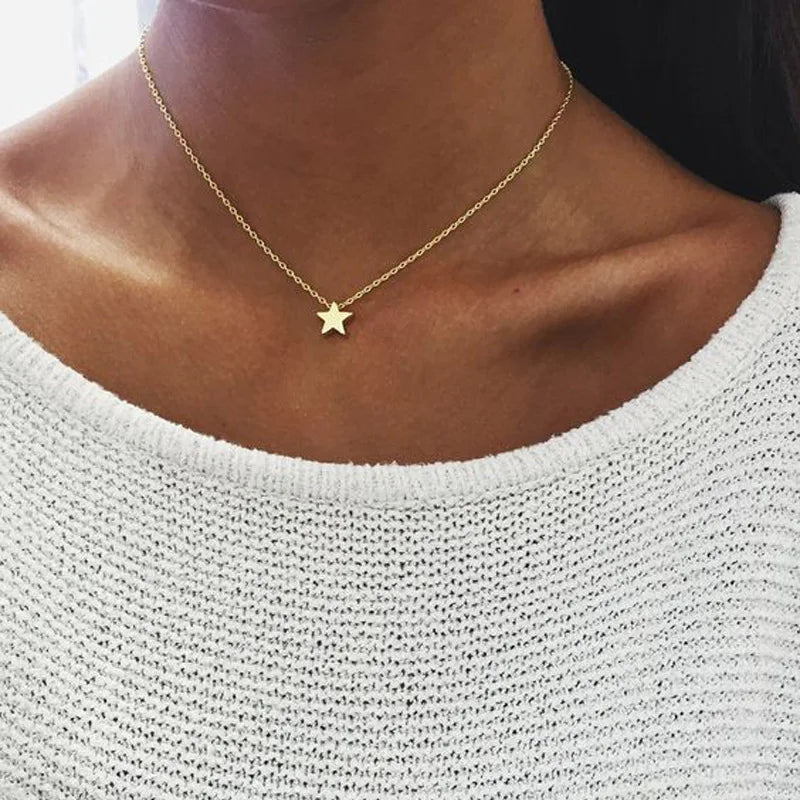 Star Choker Necklace Women Jewelry Chocker Star Necklace On Neck Chain Bijoux Collares Mujer Collier Femme neckalce for woman