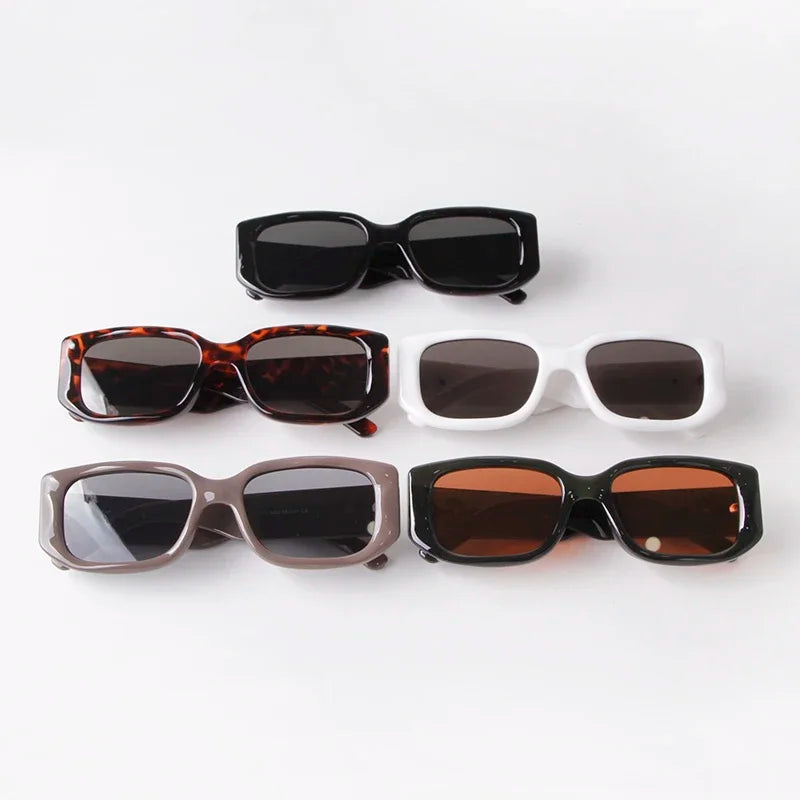 Trend black Tortoiseshell Rectangle Sunglasses Women 2024 Brand Gradient Lens Square Sun Glasses Men Shades Eyewear Female UV400